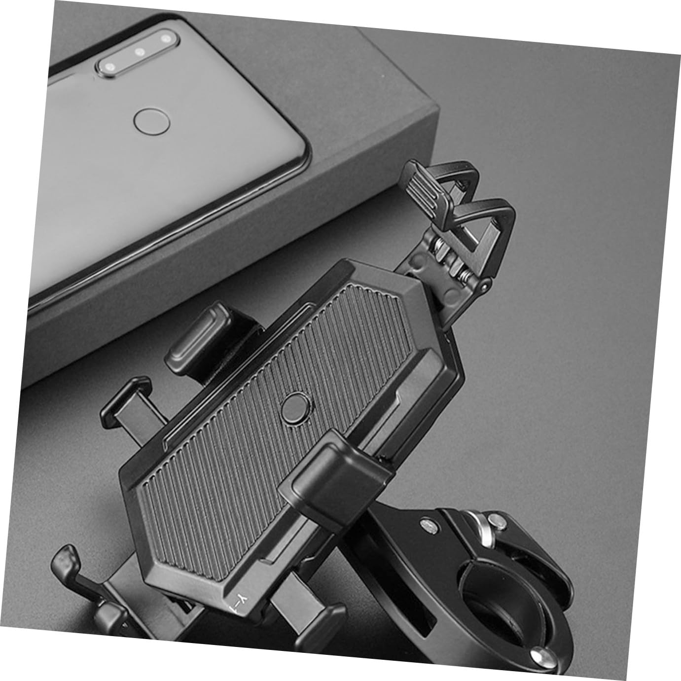 ORFOFE Soporte Móvil Moto Aluminio Antichoque y Resistente Lluvia para Teléfonos Fácil Instalación y Portátil Compatible para Manillares Estándar