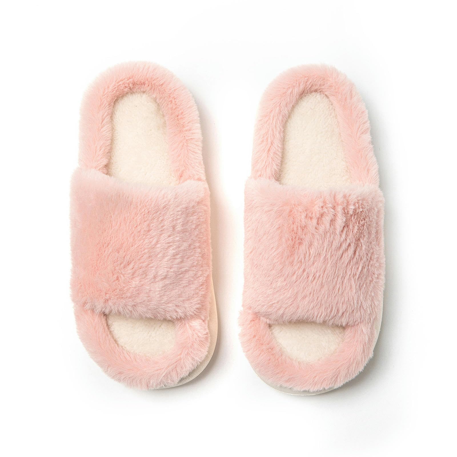 Pantofole Pantofole con Sola Spessa Slifori di Cotone da Casa Interno per Donne Indossano Quattro Stagioni con Pantofole Aperte Folte -cachi-38-39