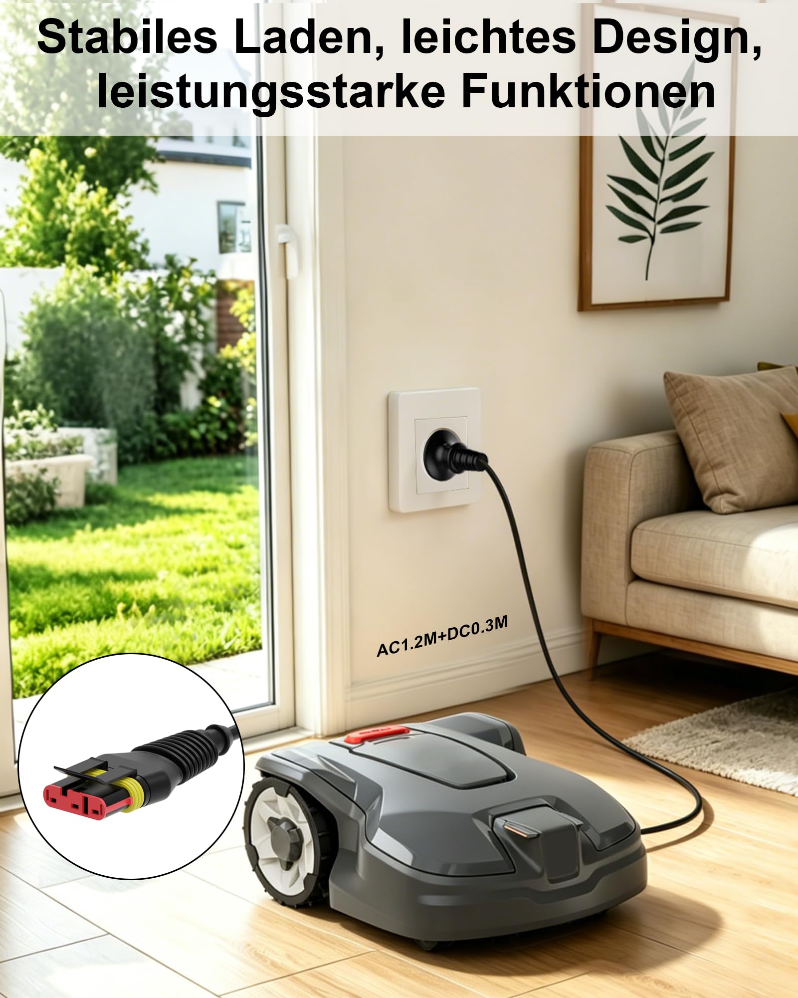 Cargador de 28 V 4,2 A compatible con Husqvarna Automower 330X, 430X Nera 2023, robot cortacésped 430X, cargador eficiente para uso regular