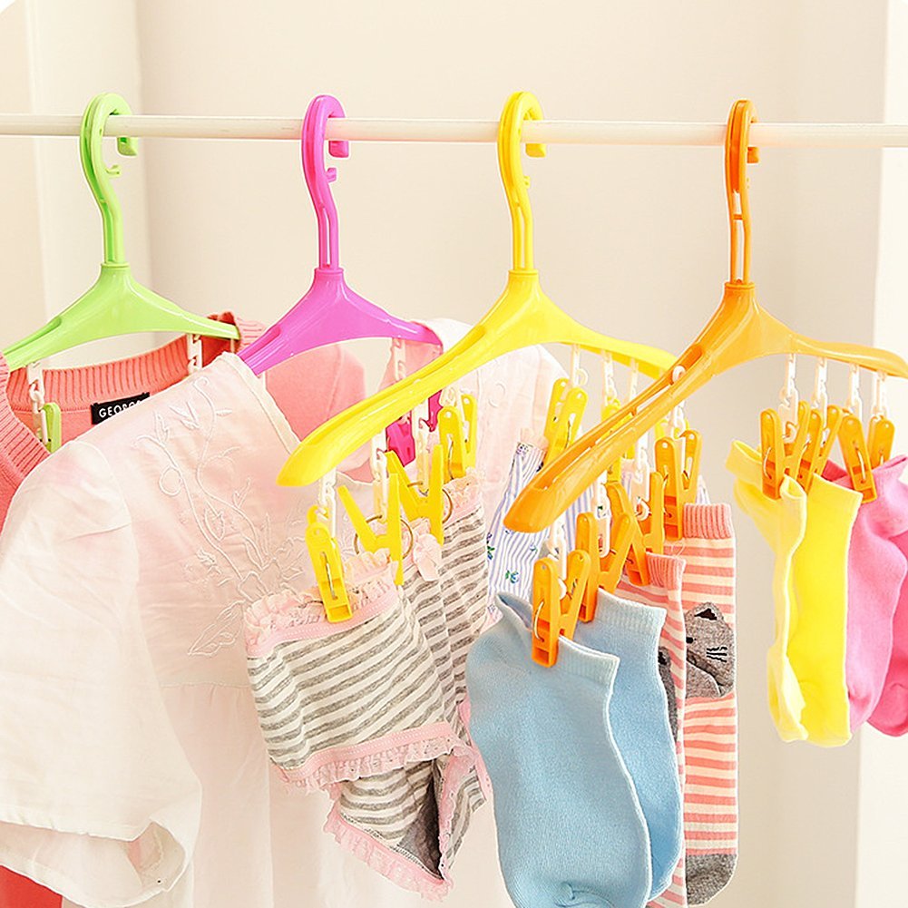 Drasawee Multi Function Underwear Socks Home Closet Clothes Drying Hanger Racks 3Pcs Pack