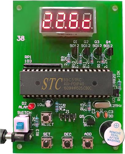 Kits de práctica de soldadura DIY DS18B20 Módulo de sensor de temperatura Kits electrónicos DIY Kit de proyecto de soldadura 32.0-210.2 F (32-210)