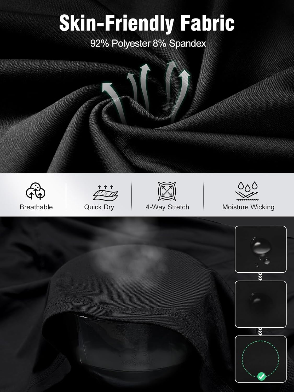 4 Pack Women's Long Sleeve Compression Shirts, Dry Fit Workout Athletic Sun Protection Cooling Tops for Yoga Running Gym - Image 5