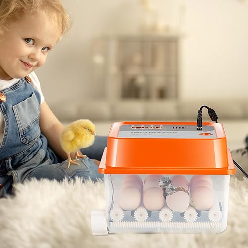 Miniatura 8 de VEVOR 360 incubadoras para eclosionar, girador automático con control de temperatura y humedad, 12 huevos para criar aves de corral con carcasa