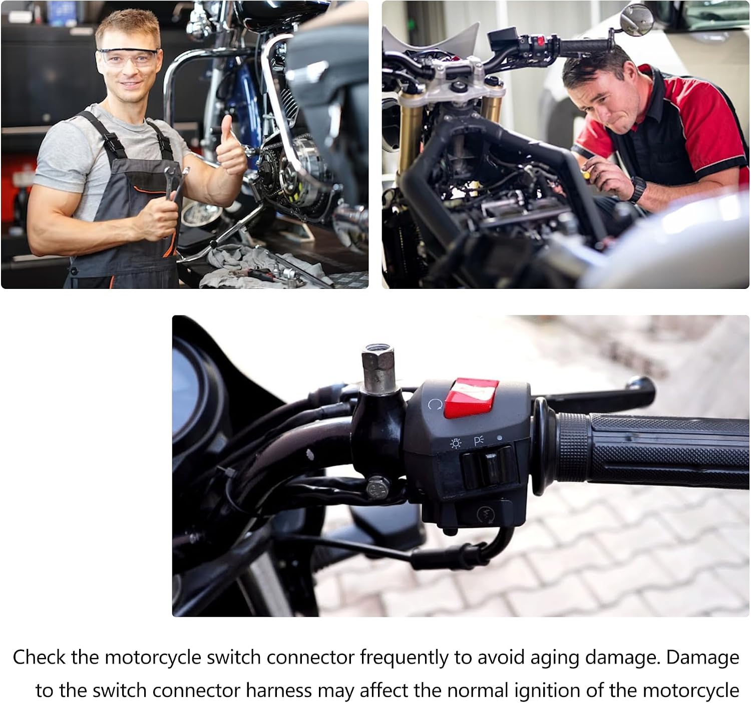 HiSport Motorcycle Switched Circuit Adapter Harness Kits Compatible with Harley Motorcycle Touring and Trike Models 1994-later