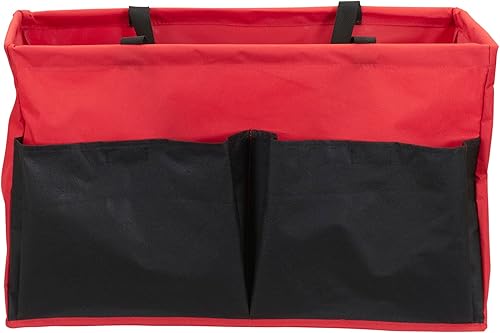 Miniatura 13 de Household Essentials Krush Bolsa multiusos de lona con bolsillos, bolsa reutilizable para comestibles, color rojo con negro