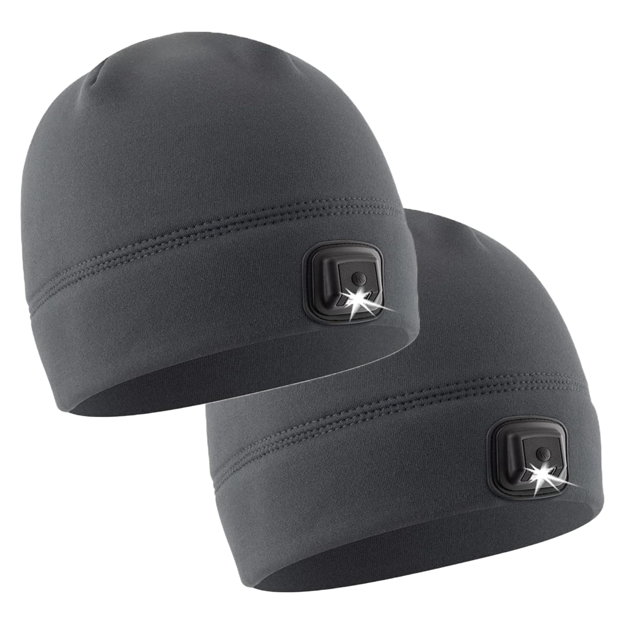 POWERCAP LED Hat Light 150 Lumens Rechargeable Fleece Beanie with Bright Built-in Headlamp Waterproof LED Warm One Size Cap