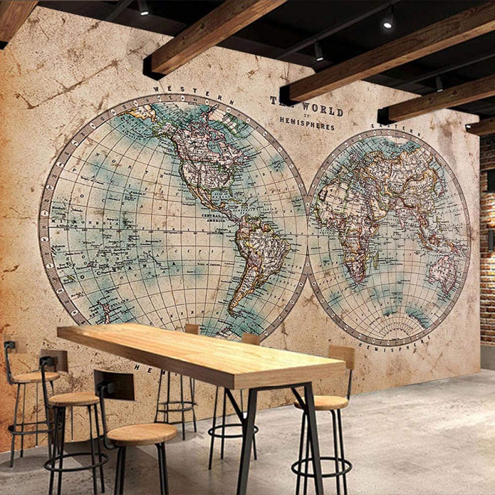Niestandardowe zdjęcia tapety dekoracja domu retro nostalgiczna mapa świata obraz ścienny salon gabinet sypialnia mural papel De Parede 200 cm (szer.) × 140 cm (wys.)