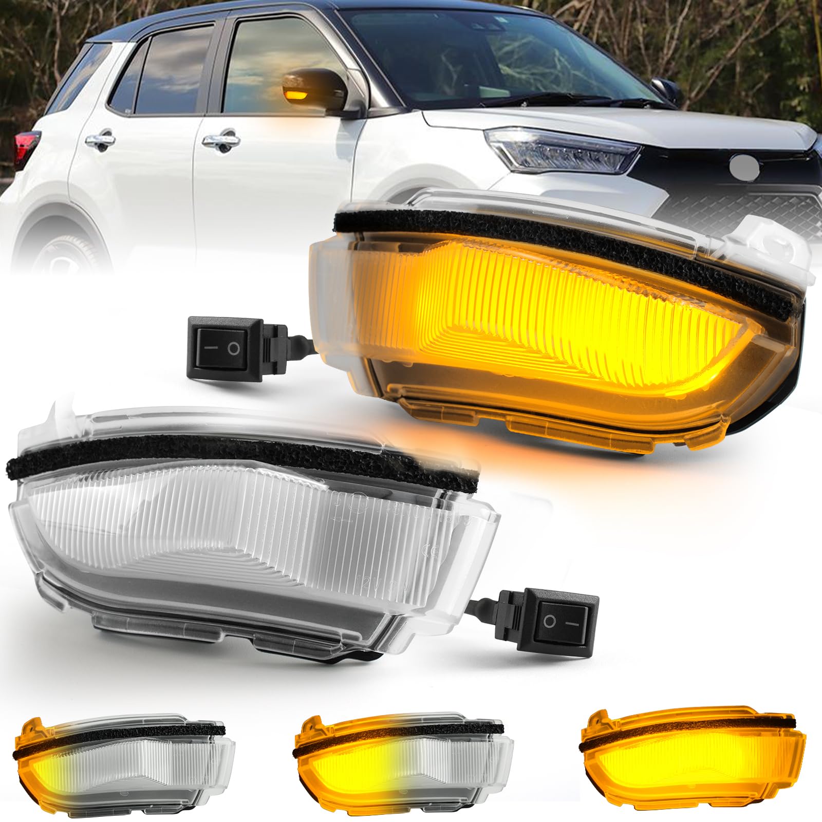 Amazon.co.jp: NEIFILES ライズ A200A A210A ミラーウインカー led 