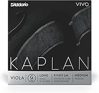 Vista 12 de D'Addario Kaplan Vivo Viola, juego completo, KV410 LM, cuerdas de viola, escala larga, tensión media