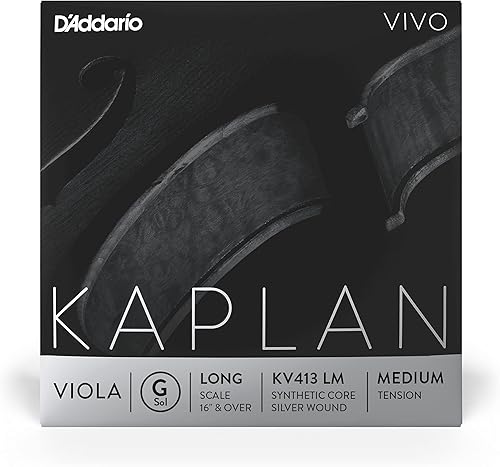 Miniatura 12 de D'Addario Kaplan Vivo Viola, juego completo, KV410 LM, cuerdas de viola, escala larga, tensión media