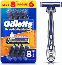 Aparelho de Barbear Descartável Gillette Prestobarba3 Leve 8 Pague 6