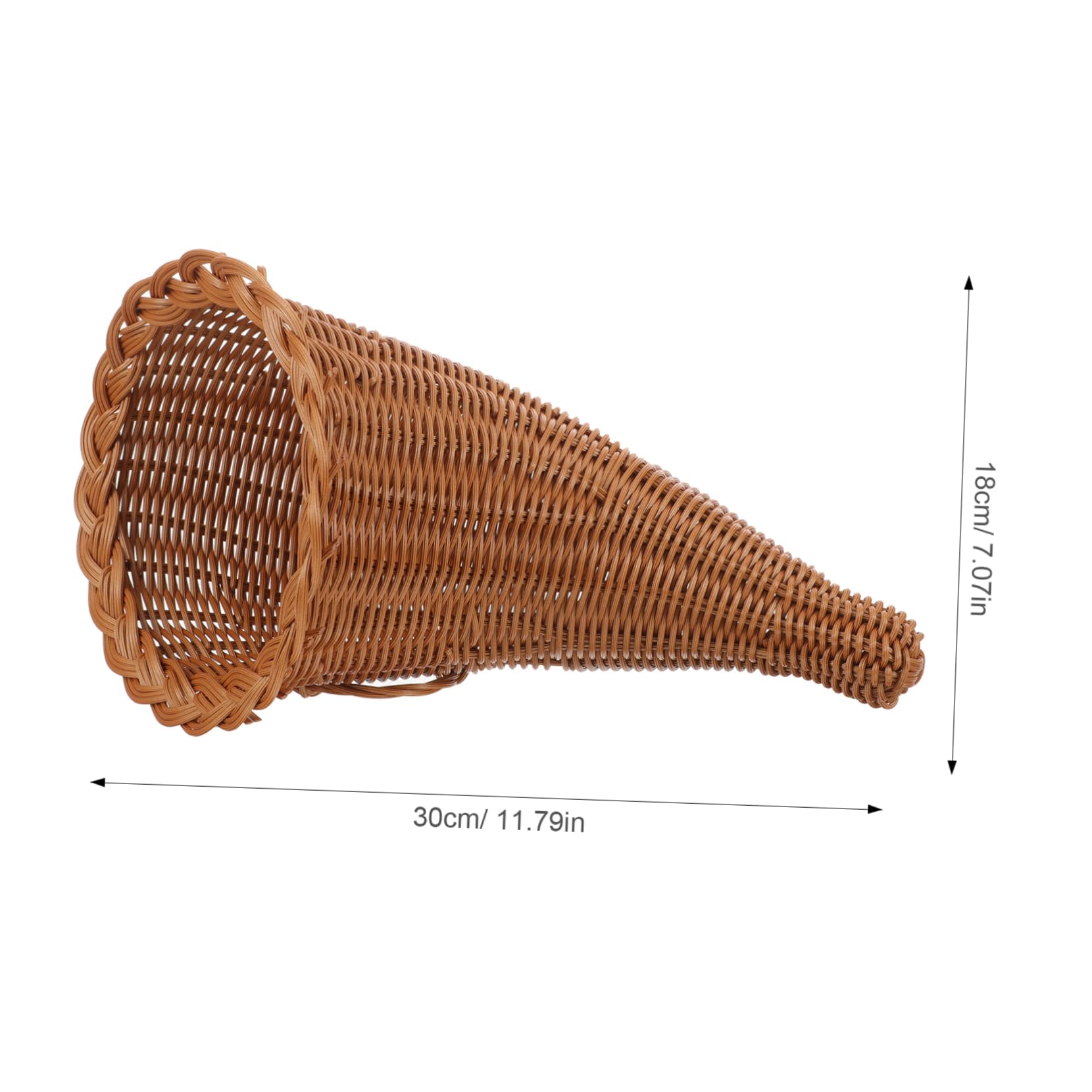 Beatifufu Horn of Plenty Table Decoration Pp Seagrass Basket Wicker Serving Platter Bread Storage Basket Khaki