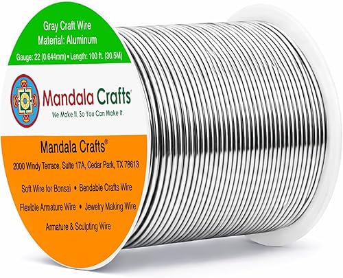 Vista 307 de Mandala Crafts - Alambre de aluminio anodizado de calibre 10 para manualidades de joyería - 32 pies de alambre flexible de cobre coloreado - Doble