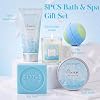 Regalos para Mujeres, Set de Regalo de Baño y Cuerpo con Aroma a Océano de 5 Piezas, Regalo de Spa con Vela Aromática, Manteca Corporal, Bomba de Baño, Regalos para el Día de la Madre, Set de 5 Piezas 3