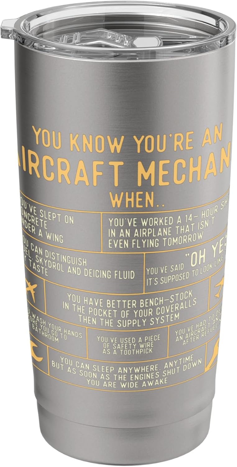 You Know You're An Aircraft Mechanic - Airplane Maintenance Stainless Steel Insulated Tumbler