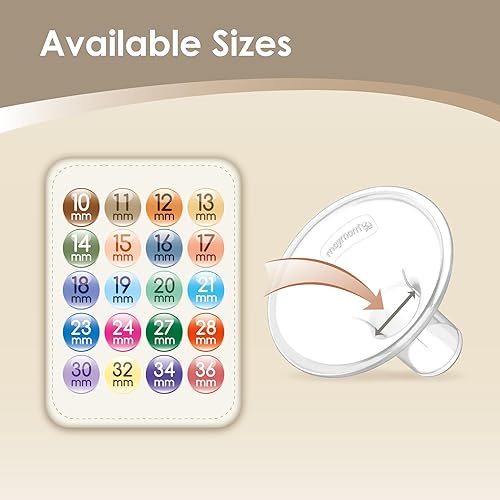 Miniatura 87 de Maymom MyFit Crater Series - Protector de pecho pequeño de 0.394 in con diseño de dos piezas compatible con piezas de bomba Medela; reemplazo de