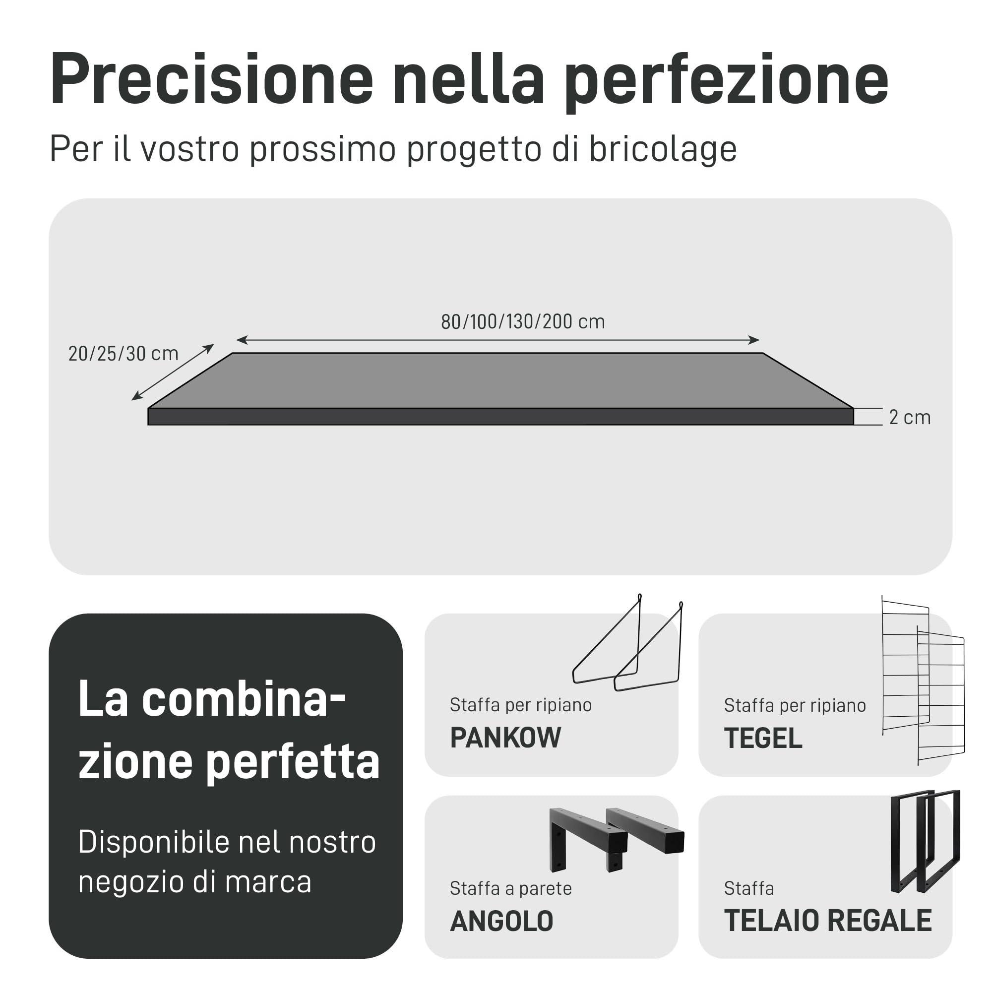 Mensola Legno Massello Rovere 130cm - Scaffale Rustico Per Cucina O Libreria