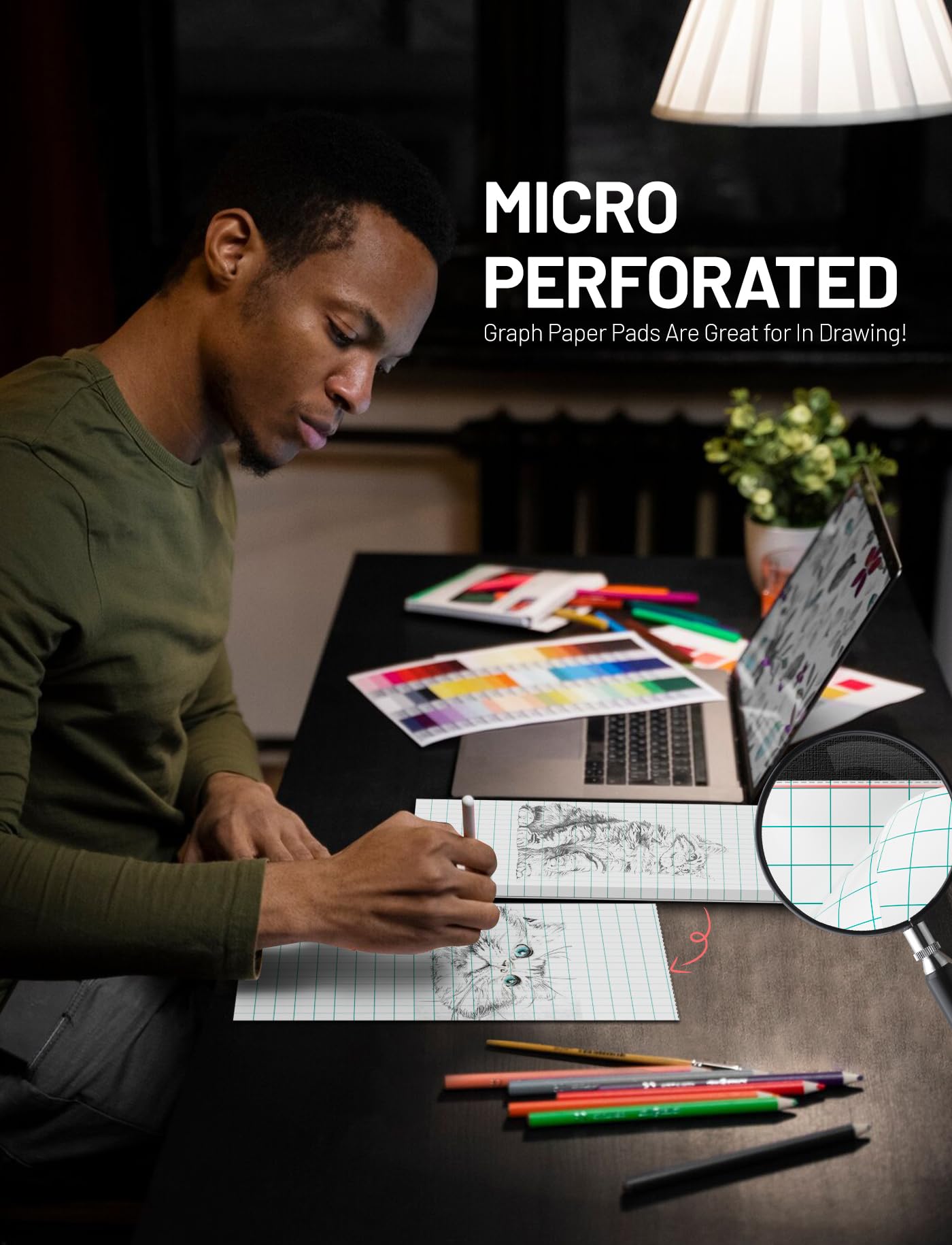 Graph Paper Notebook 8.5 X 11, 36 Pack Grid Paper Notebook, - Import It All - View #10