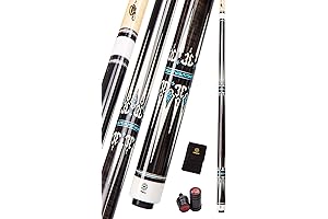 Collapsar CXT Pro Pool Cue - Black, Cream, Turquoise Wrapless 58"