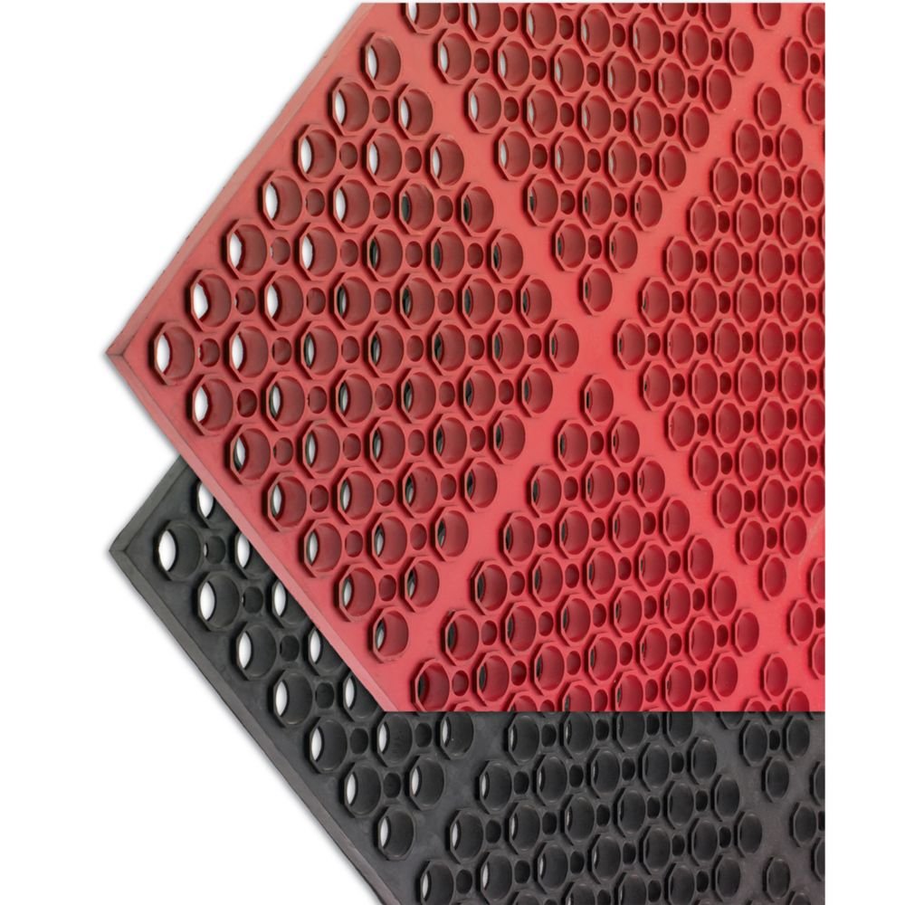 Mat,M Duty,Bagged Mat,36"x60"x3/4",Red by San Jamar – rubber, Model KM2200B