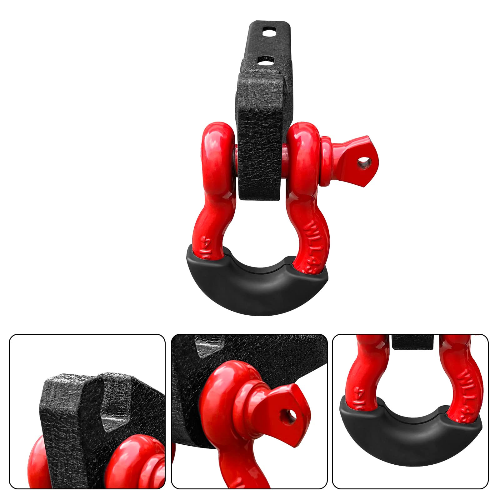 BESTZHEYU 2PCS Front Tow Hook Mounting Bracket with 3/4