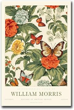 Chen Lin Wall Art Canvas Print William Morris Poster Vintage Wall Art Poster Kitchen Dining Room Wall Decor 16x24inch