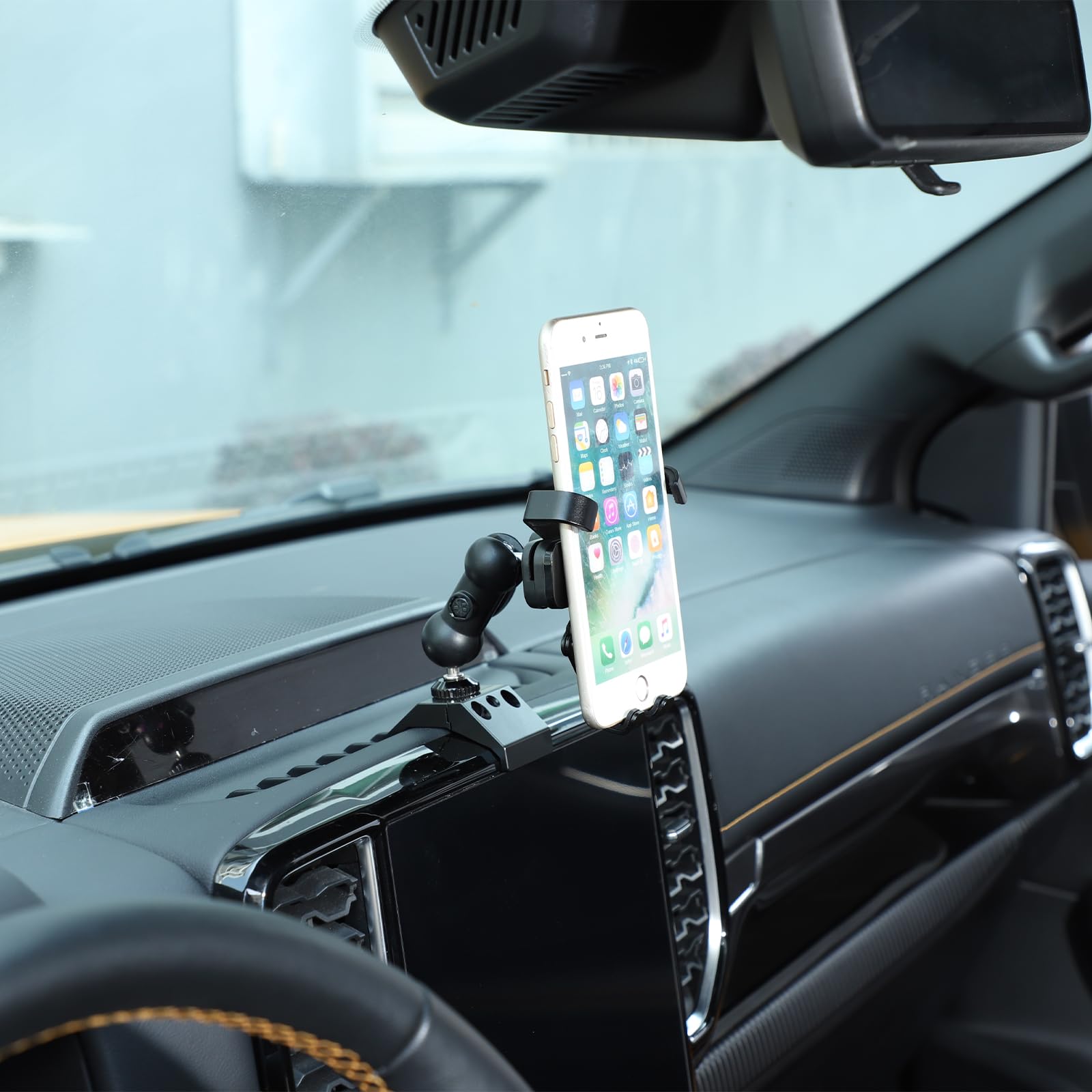 Supporto per cellulare Ford Ranger dal 2023, speciale clip "Peanut Socket" per guarnizione di ventilazione, fissaggio superiore dello schermo di navigazione, design a 1 forma/B, magnetico, nessun