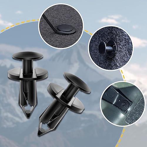 Miniatura 5 de 20 clips de retención de hebilla para guardabarros de automóvil, 0.31 pulgadas0.315 in de nailon de plástico para parachoques, clip de fijación de