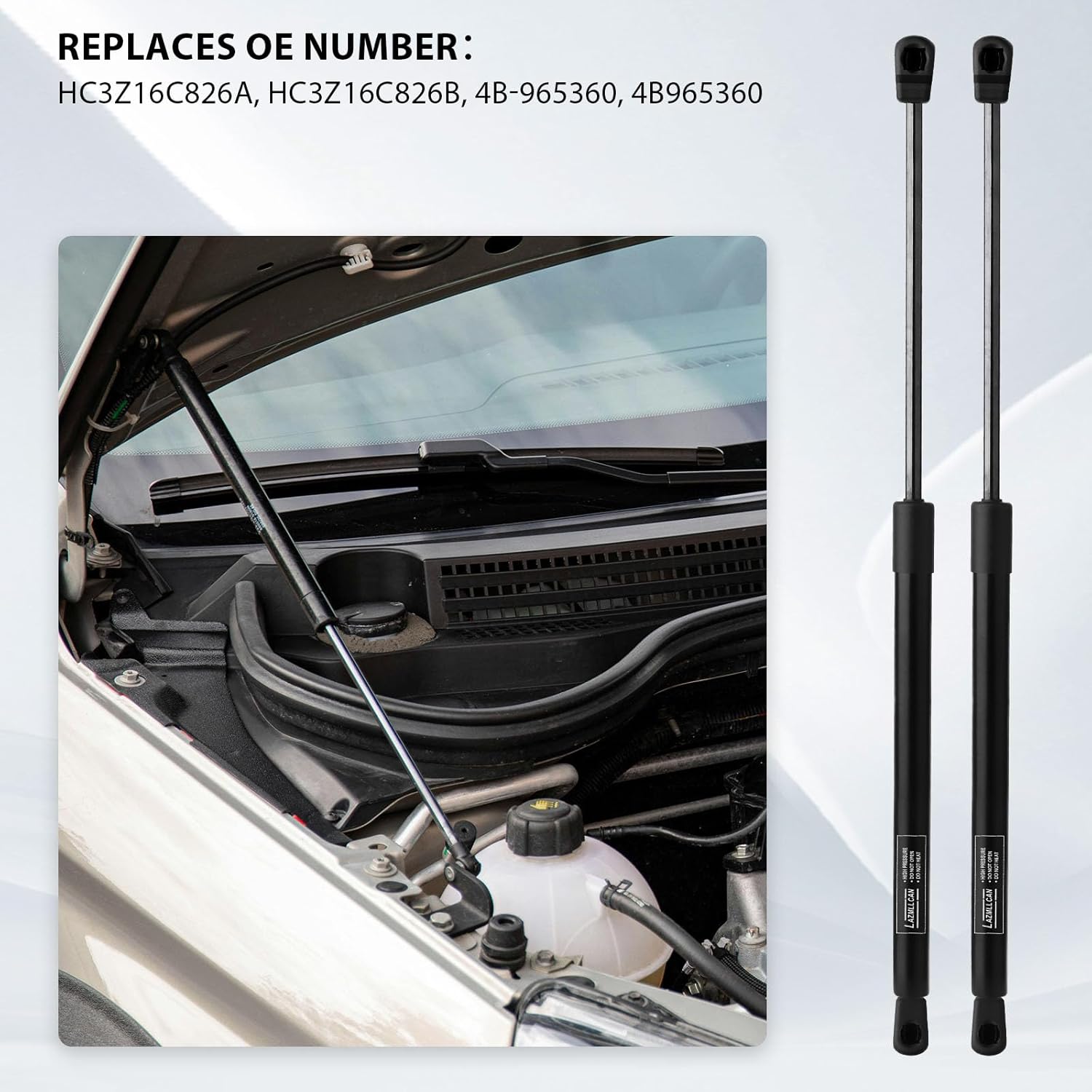Qty(2) Hood Lift Shock Strut Supports for Ford F250 F350 F450 Super Duty 2017 2018 2019 2020 2021 2022 Replaces 4B965360,HC3B16C827AA