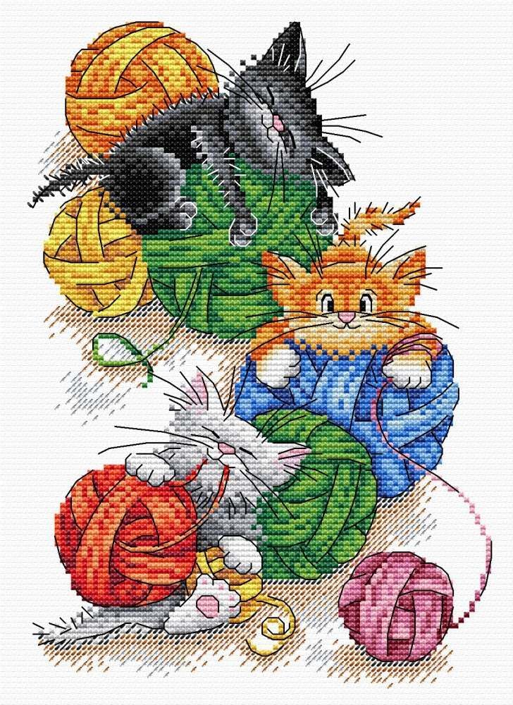 Counted Cross-Stitch kit Mischievous Friends SM-387 by MP Studia