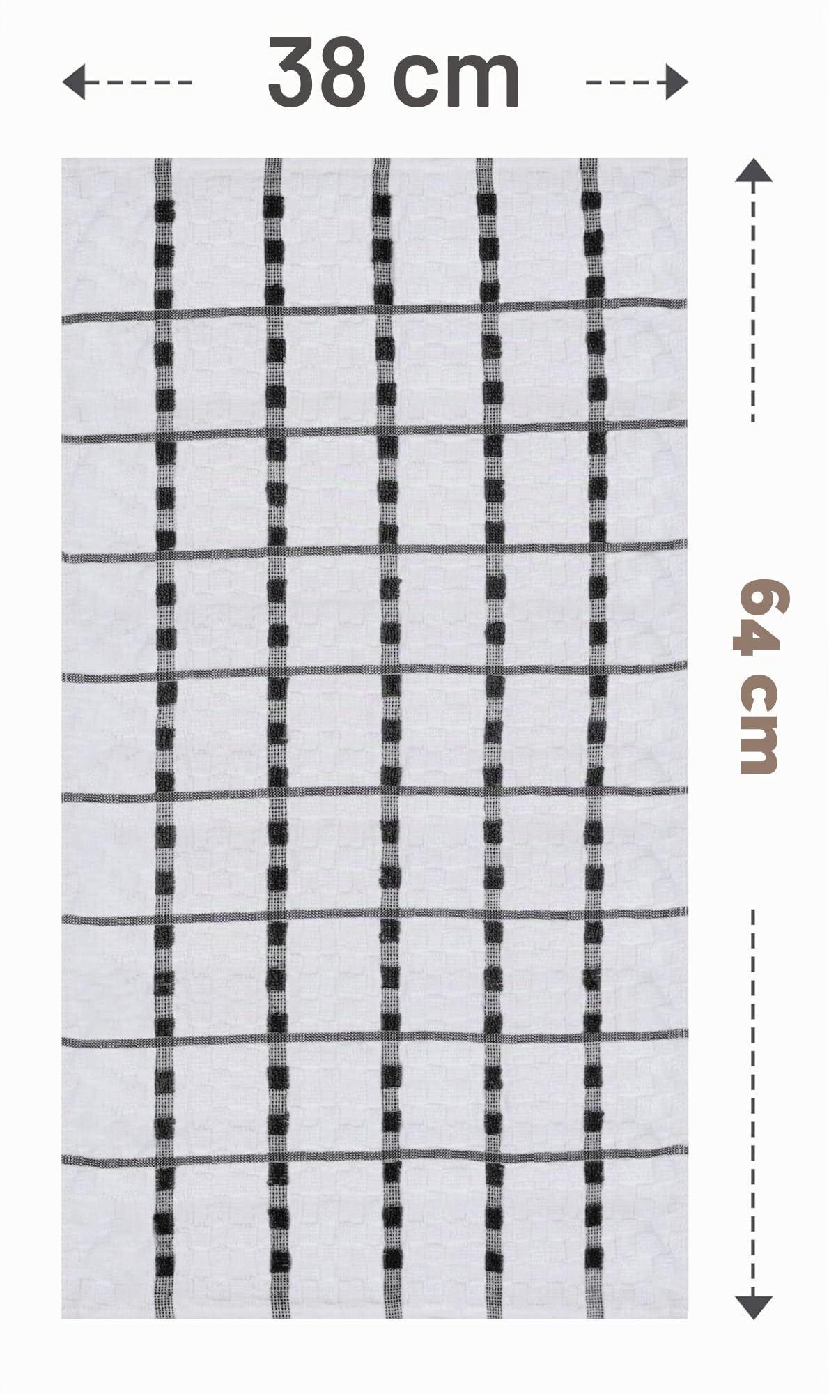 Utopia Towels - Asciugamani da cucina, 38 x 64 cm, 100% cotone super morbido e assorbente, asciugamani da cucina, strofinacci e canovacci, (confezione da 12) (bianco e nero)