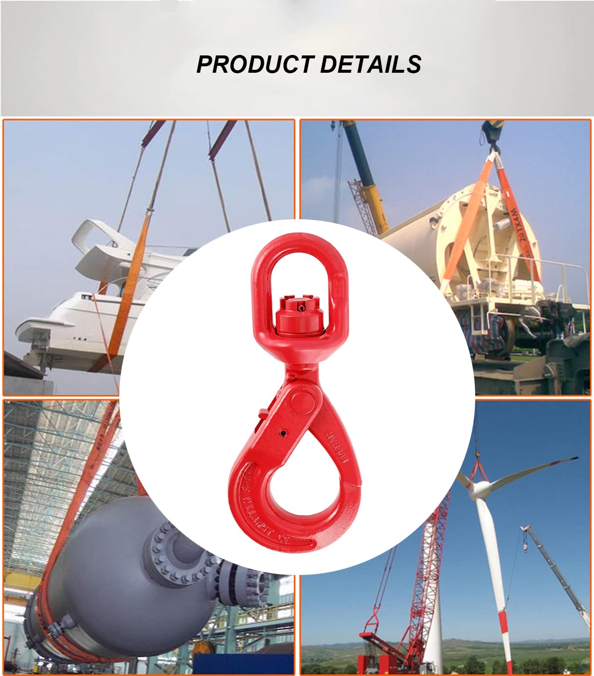 Buy 2 Ton Self Locking Swivel Hook Heavy Duty Rigging Swivel Lifting Hook 2 ton Swivel Hoist