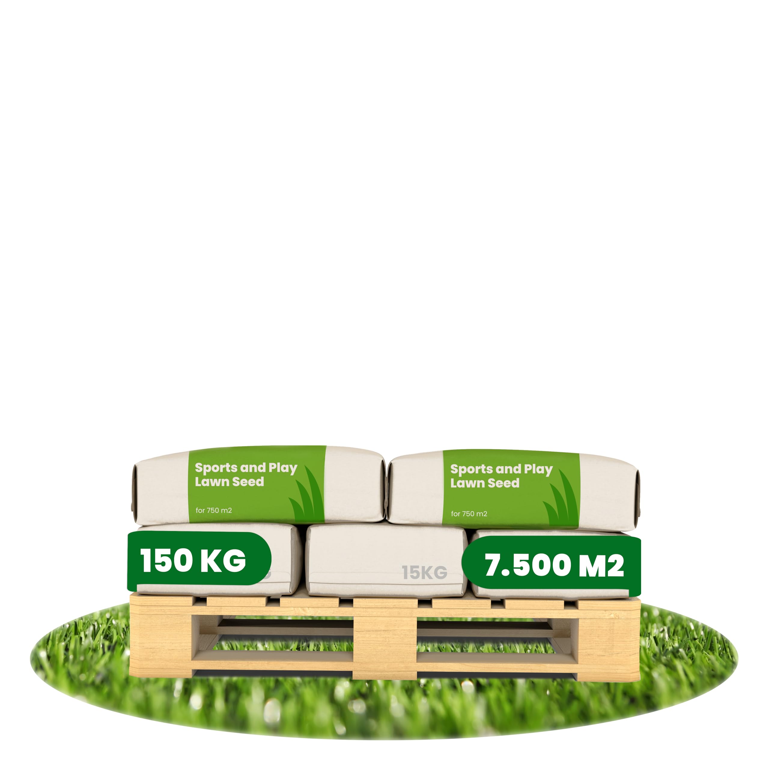 Semi Di Erba A Germinazione Rapida | Prato - Per Prati Sportivi E Ricreativi - Certificati NAK - 150kg - Organifer