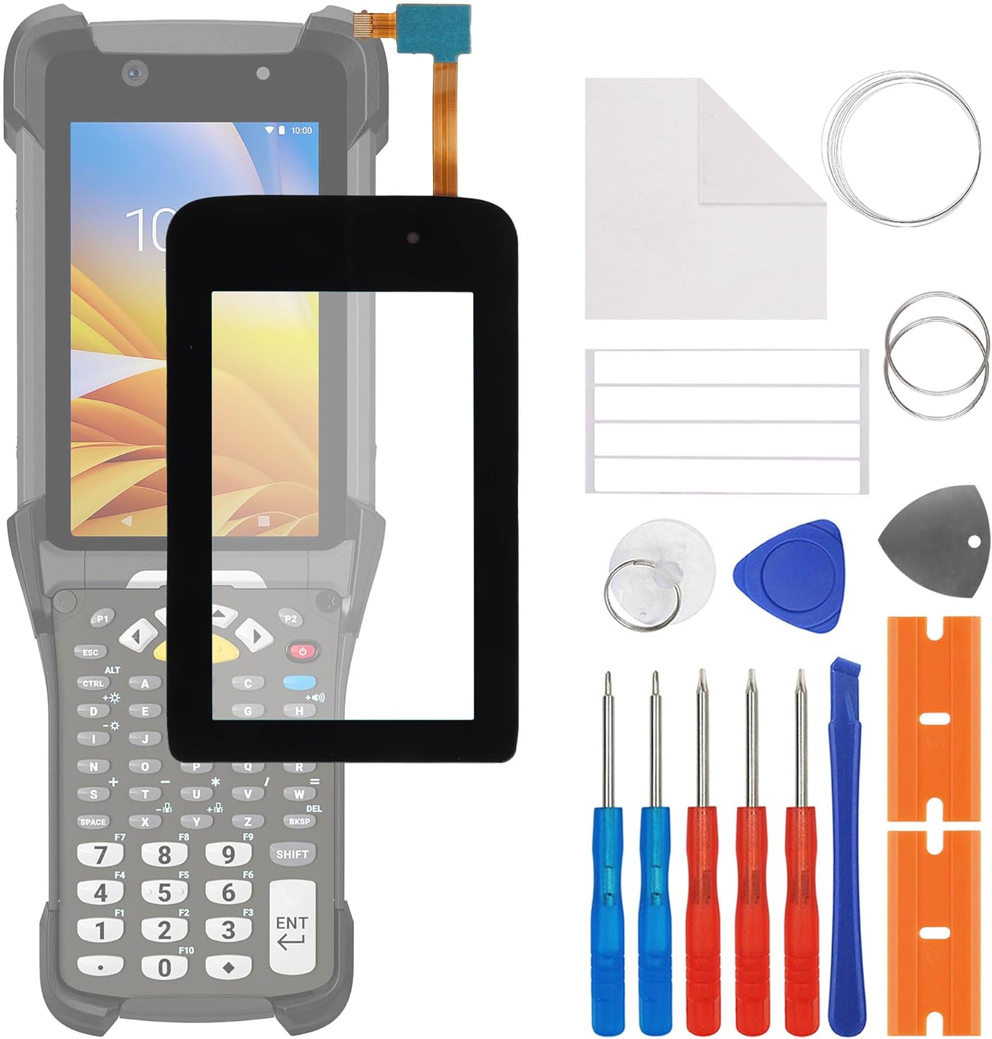 NEW SwarKing New Touch Screen Digitizer Replacement for Zebra MC9300 MC930B-G with Free Repair Tools Kit.(No LCD Display)