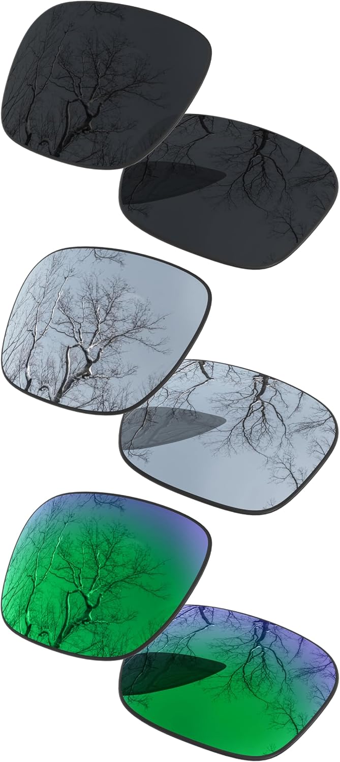 Set of 3 Polarized Replacement Lenses for Oakley Holbrook OO9102 Pack