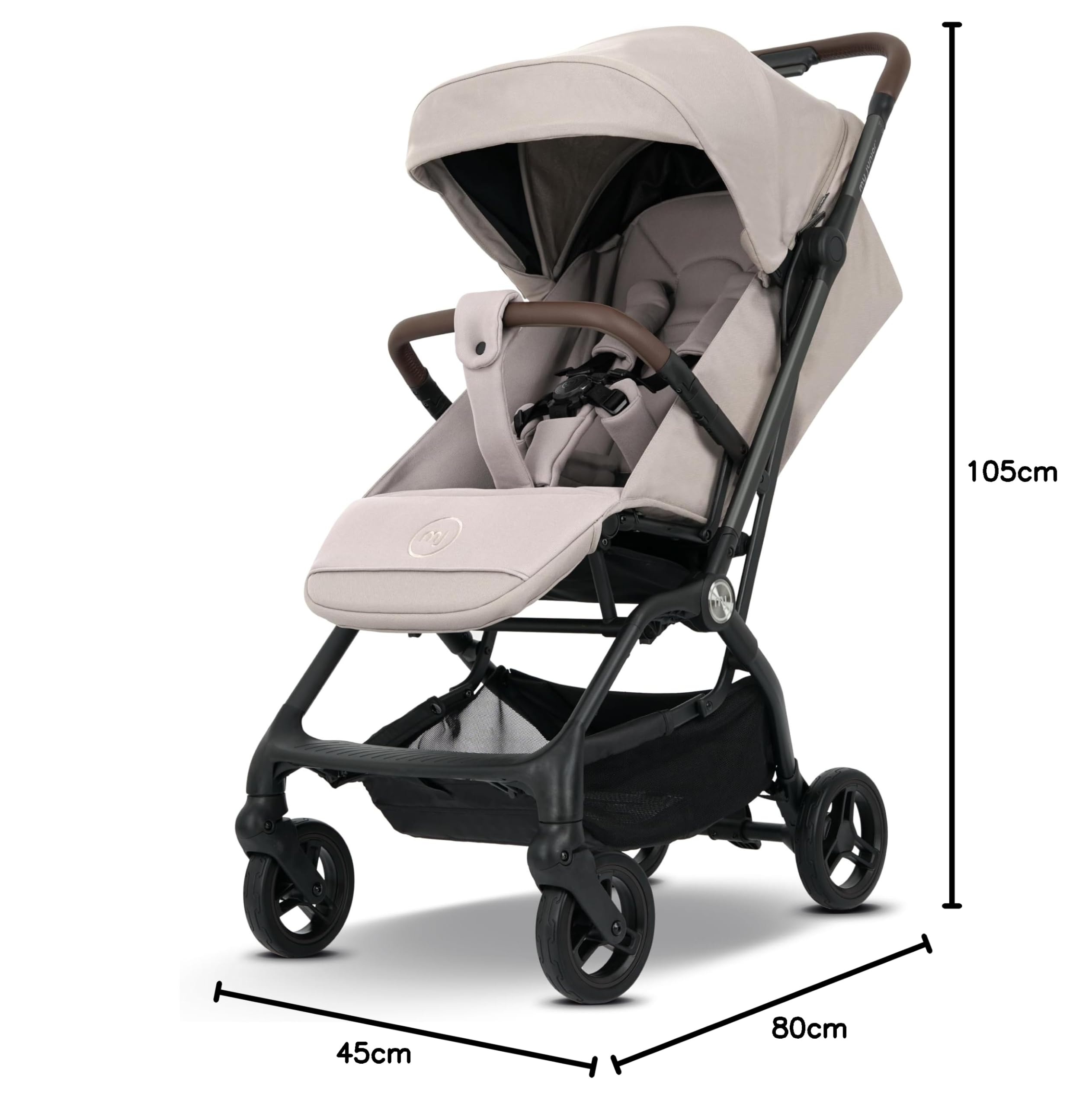 my junior Buggy PICO³ bis 22kg Einhand AutoFold-Klappmechanismus Ergonomische Liegeposition UV50+ Sonnenverdeck Handgepäckmaß