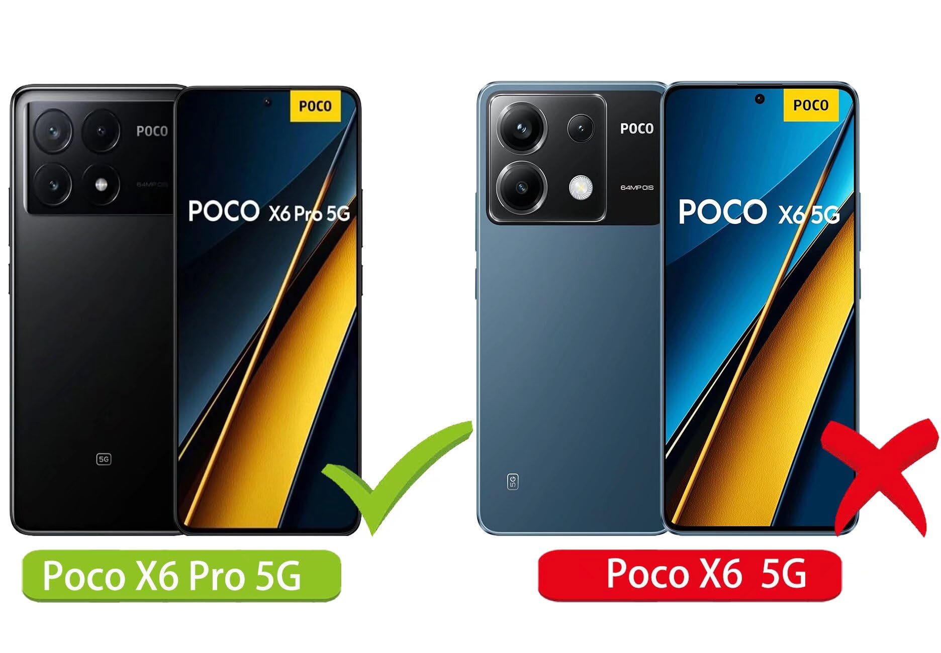 Etui na Xiaomi Poco X6 Pro 5G ze szkłem hartowanym*2, etui ochronne na smartfona z obrotowym pierścieniem - Odporny na wstrząsy czarny zderzak