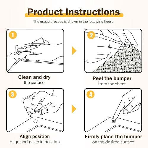 Miniatura 8 de 240 piezas de parachoques para puerta de gabinete, 12 pulgada de diámetro, autoadhesivos, transparentes, para armarios de cocina, tablas de cortar,