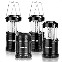 Lepro Collapsible LED Camping Lantern - 190 Lumens Battery Powered, IPX4 Water Resistant, Portable for Emergencies, Hiking & Outages