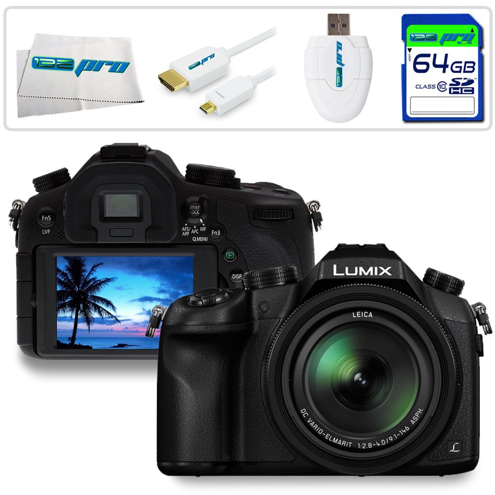 Lumix DMC-FZ1000 20.1MP 4K QFHD/HD 16X Long Zoom Digital Camera + 64GB I3E Pro Basic Accessory Bundl