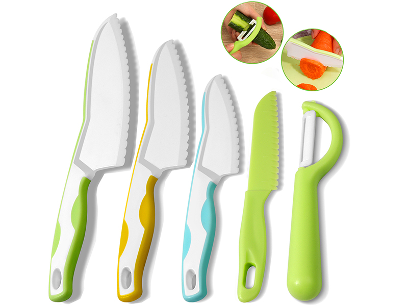 Set De 6 Couteaux Sécurisés Pour Enfants - Lames Arrondies, Ergonomiques - Pour Couper Fruits Et Légumes - Idéal Petits Chefs - 13