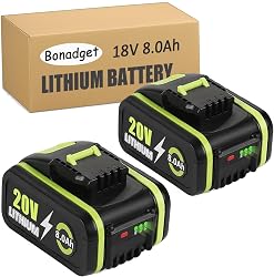 2 x 20 V 8,0 Ah pour outils électriques sans fil Worx WA3…