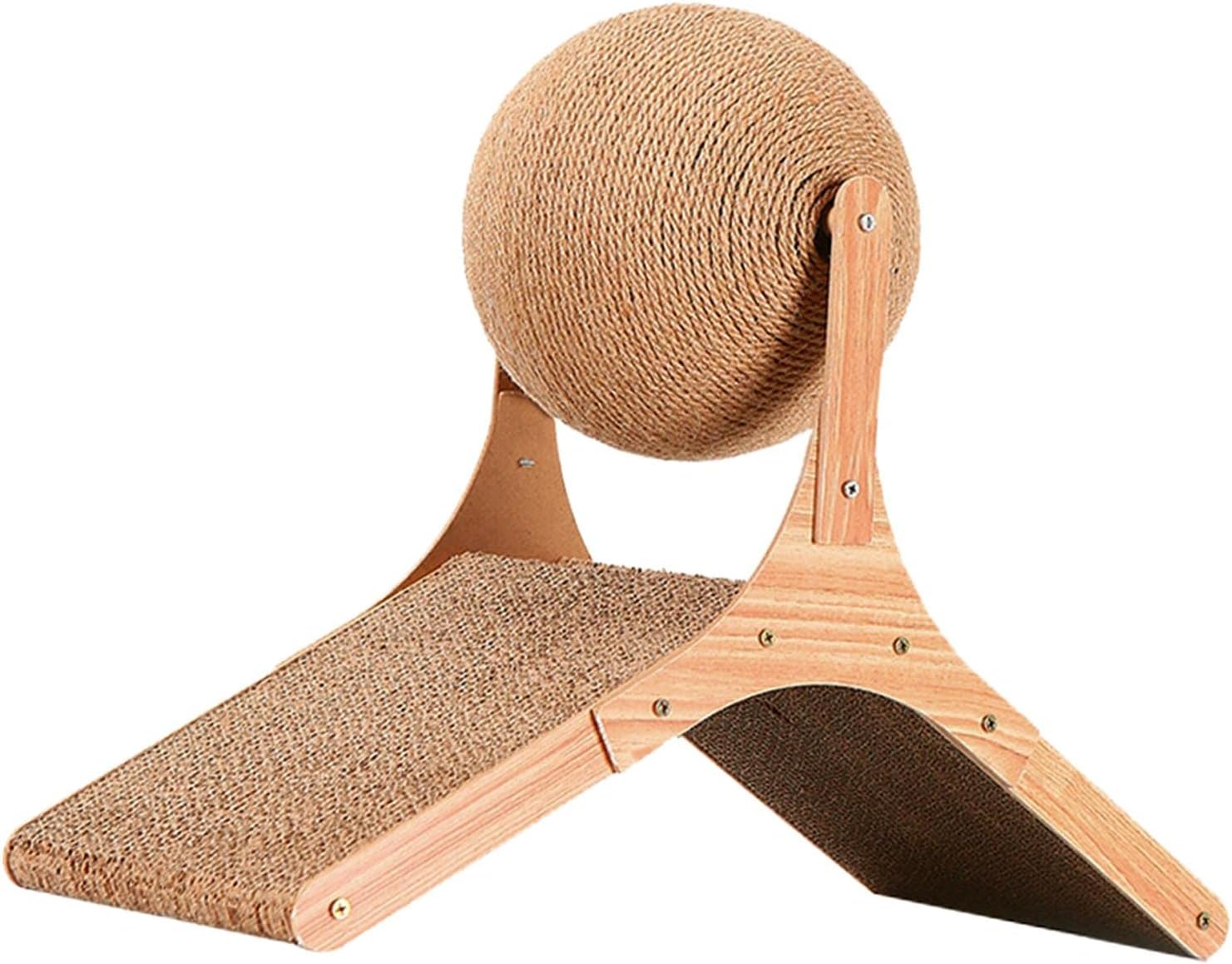 Cat Scratcher Toy with Sisal Ball, 2 in 1 Rope Ball with