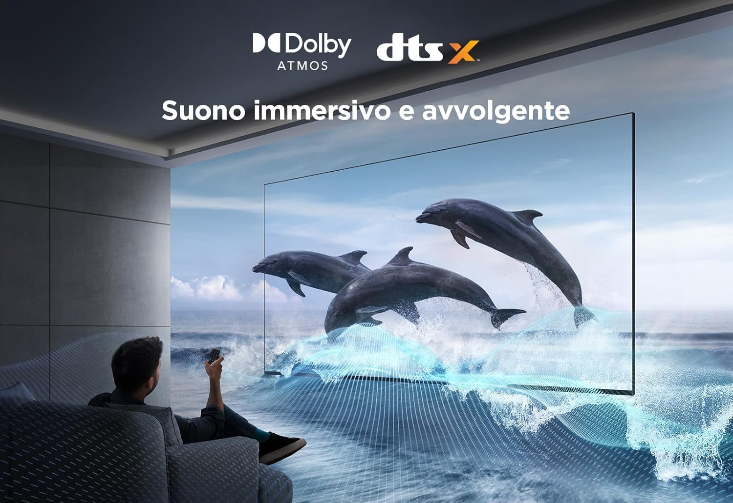 TCL 65PF650 - TV 65 pollici 4K Ultra HD, Smart LED con HDR e Fire TV (Dolby Vision, Dolby Atmos, DTS, HDR 10, Alexa integrato, Airplay2, Miracast)