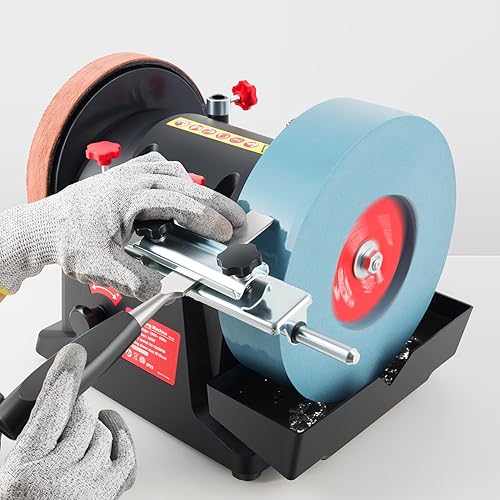 Miniatura 8 de Excited Work Sistema de afilado húmedo y seco refrigerado por agua de 10 pulgadas de dos direcciones 120RPM para cuchillos domésticos y herramientas