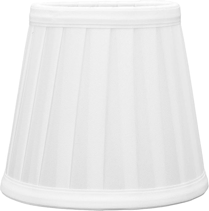 2Pcs Fabric Lampshade, E14 Clip On Pleated Barrel Lamp Shades