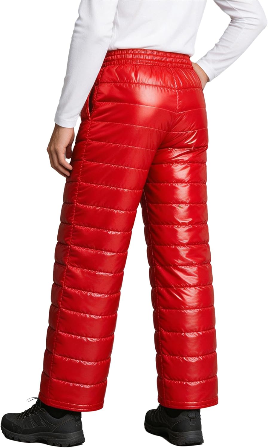 Jhaoyu Men Warm Puffer Trousers Waterproof Long Pants