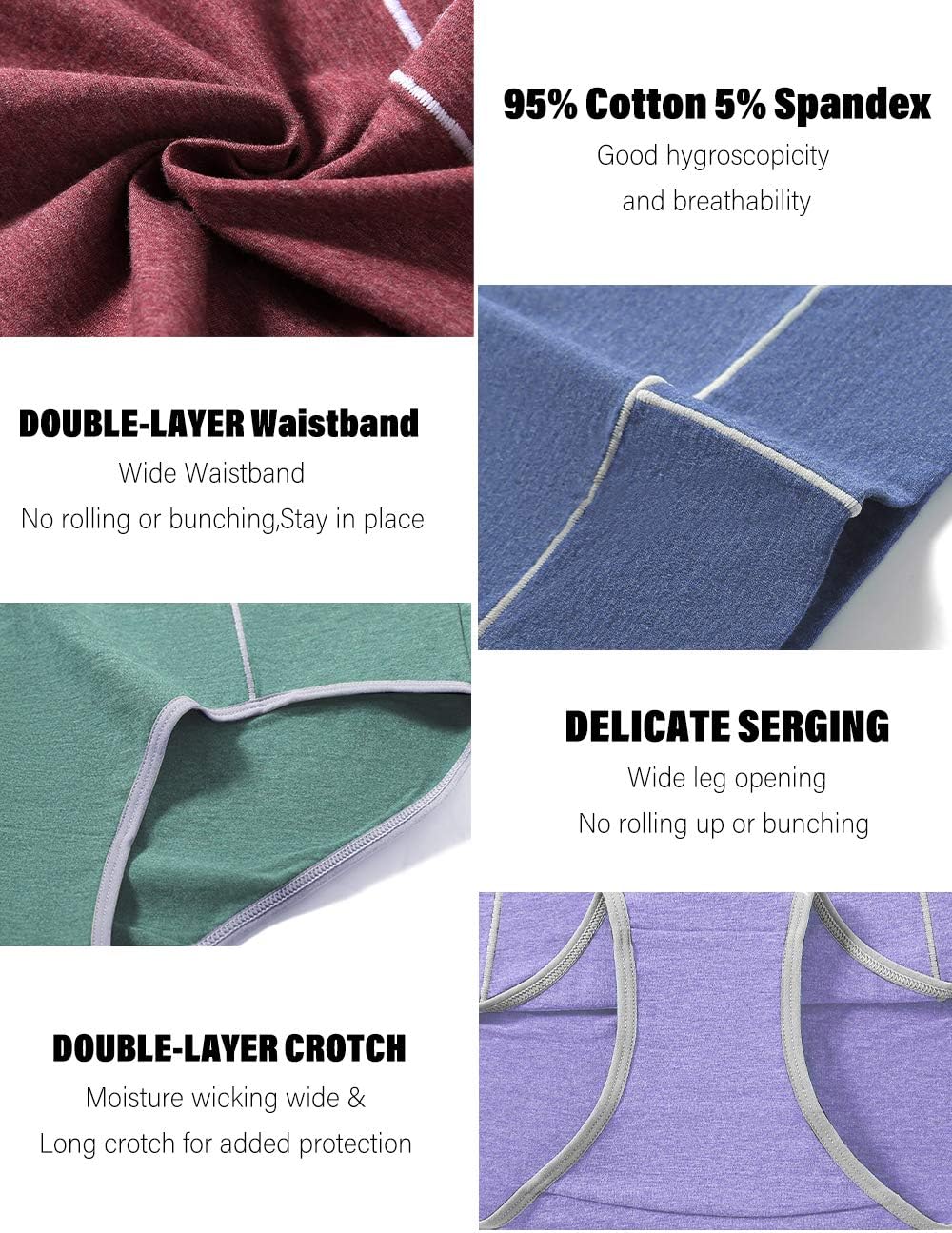 POKARLA Womens Cotton Underwear High Waist Full Coverage Briefs Soft Breathable Postpartum Panties Stretch Underpants - Image 4