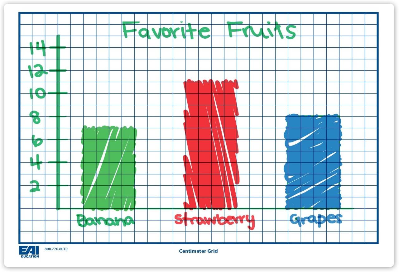 EAI Education Centimeter Grid Flexible Dry-Erase Boards: 9" x 12" Double-Sided - Set of 30
