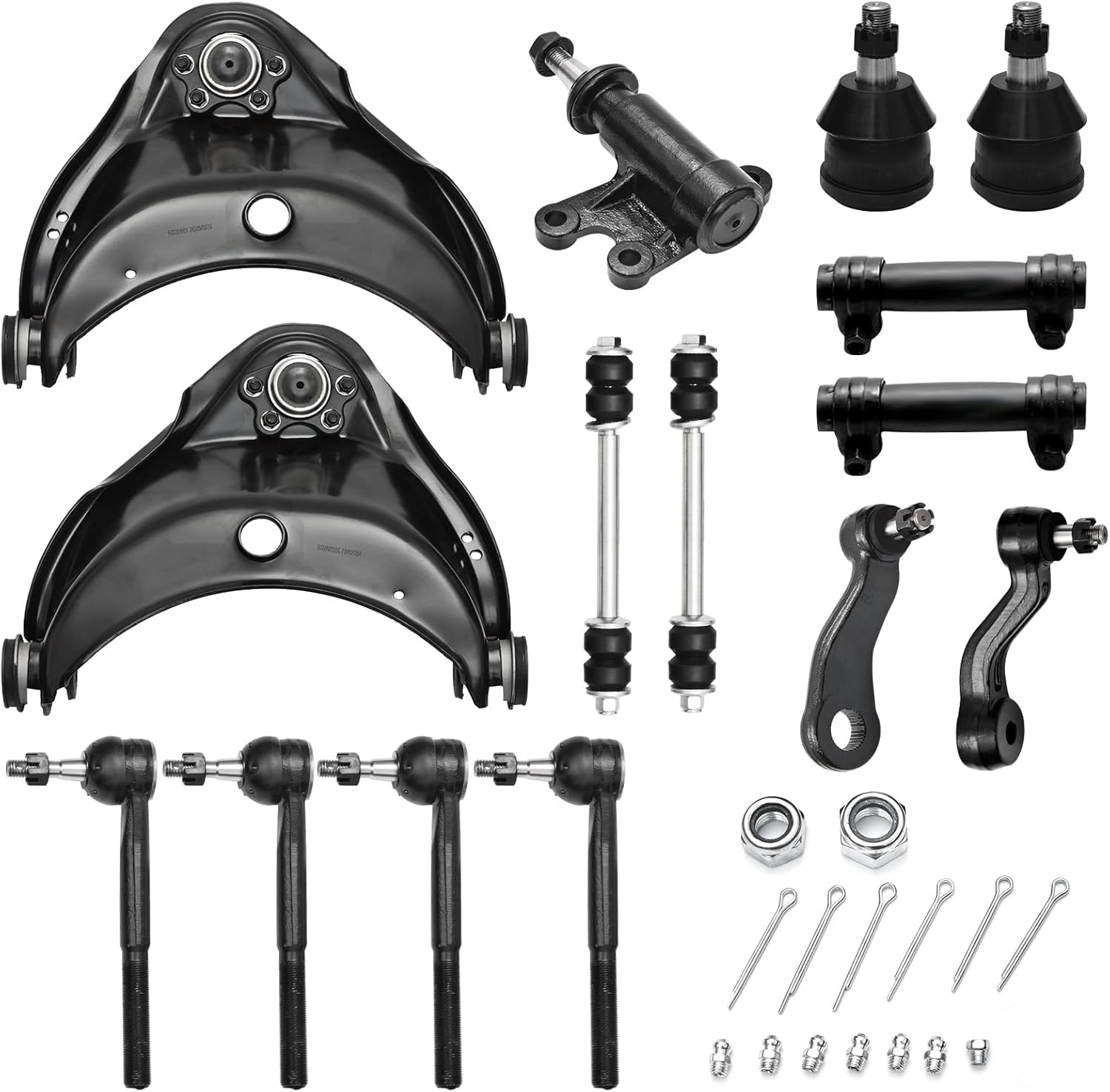 PZ Suspension Kit 15pc Upper Control Arms for 1993-2000 Chevy GMC Tahoe Yukon C1500 C2500 Front End Kit Complete Set with Tie Rod Ball Joints For 93-20Chevy GMC Tahoe Yukon C1500 C2500 15pcs